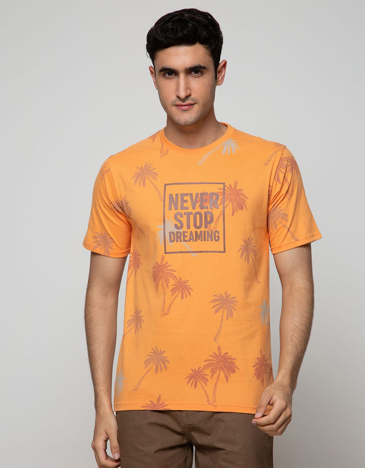 T Zone Short Sleeve T-Shirt Print Fullprint Never Stop Dreaming