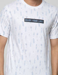 T Zone Short Sleeve T-Shirt Print Fullprint Enjoy Your Life