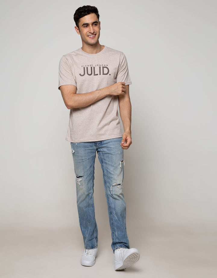 T Zone Short Sleeve T-Shirt Print Please Jangan Julid