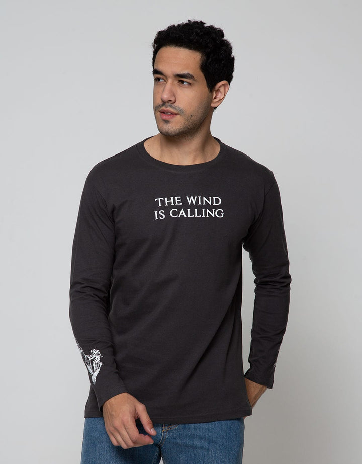 T Zone Long Sleeve T-Shirt Print - The Wind Is Calling