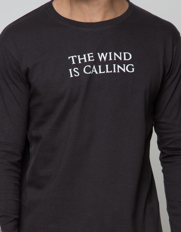T Zone Long Sleeve T-Shirt Print - The Wind Is Calling