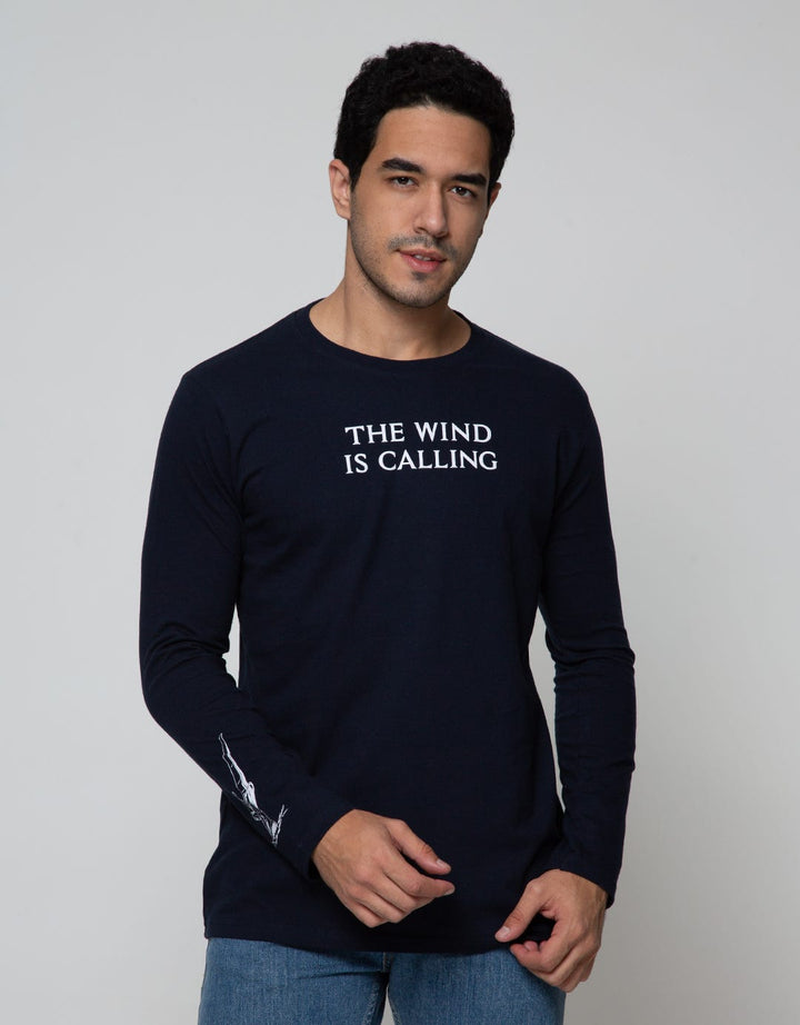 T Zone Long Sleeve T-Shirt Print - The Wind Is Calling