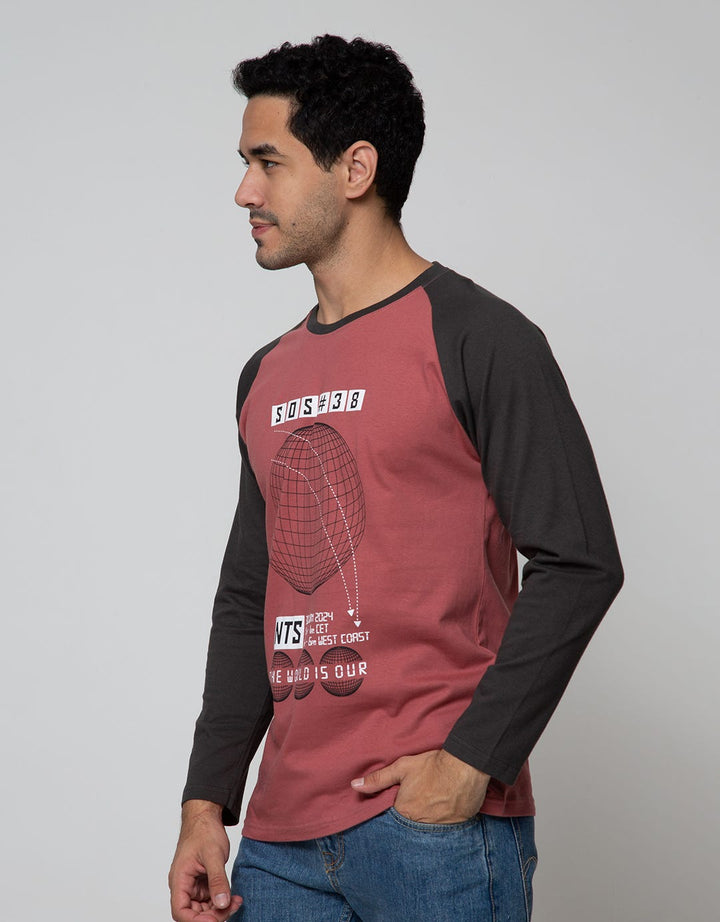 T Zone Long Sleeve Raglan T-Shirt Print NTS