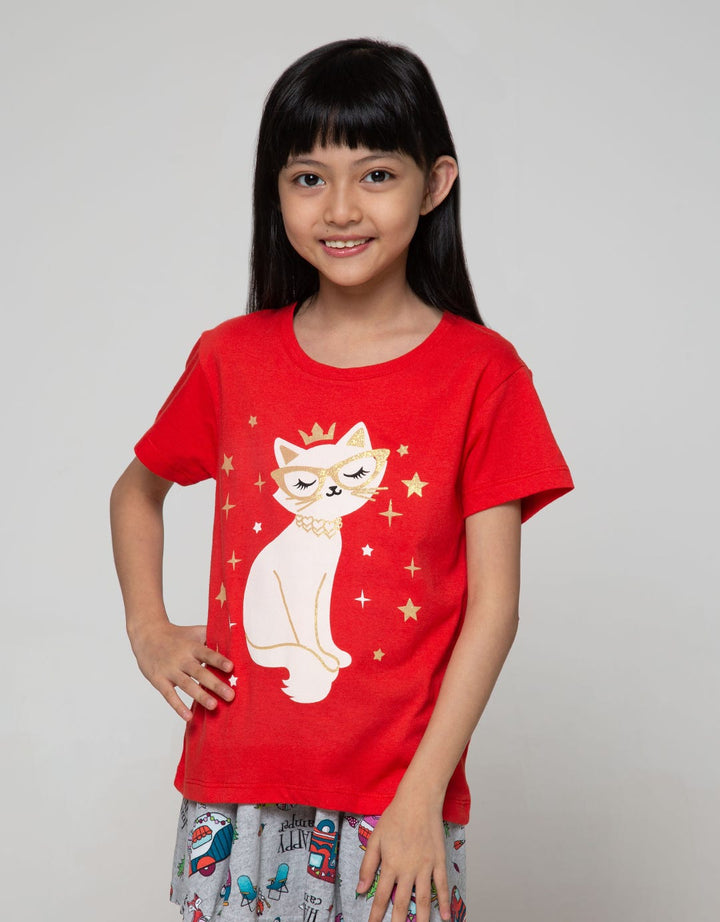 Little M Short Sleeve T-Shirt Cat 1