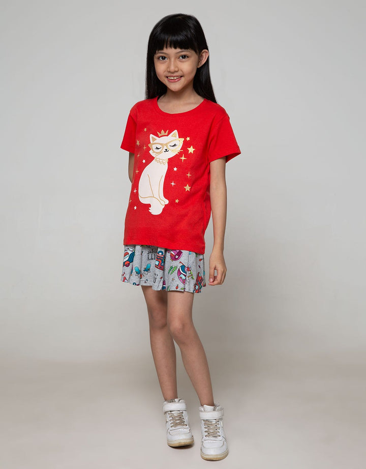 Little M Short Sleeve T-Shirt Cat 1