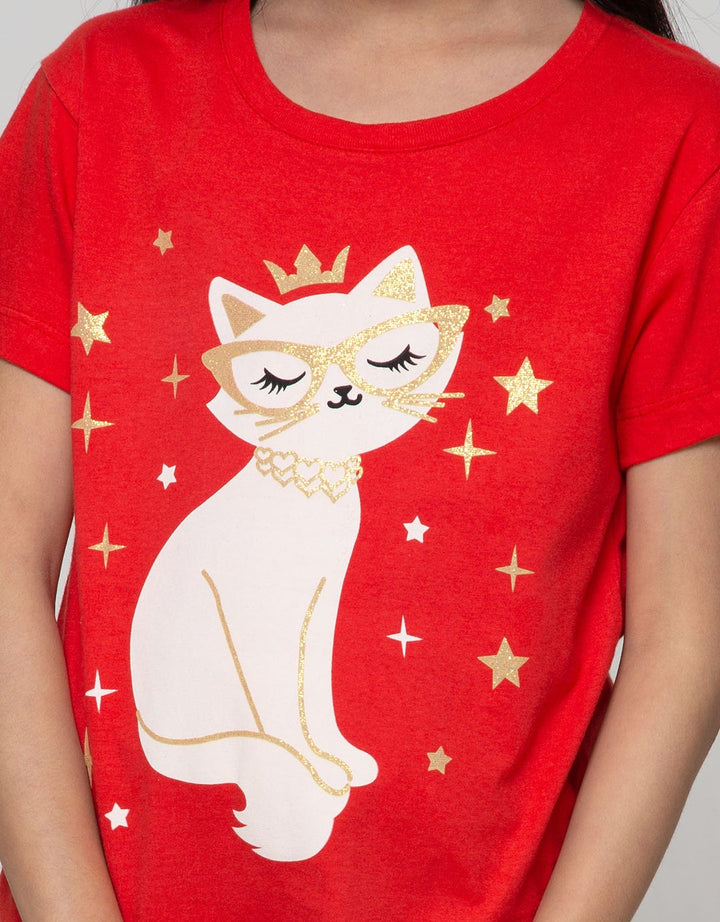 Little M Short Sleeve T-Shirt Cat 1