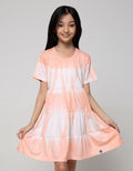 Nevada Short Sleeve Midi Dress Daily Geber 3 Tie Dye Rmdldr01:Coral:9-10:Ombre:Ss Midi Dress