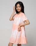 Nevada Short Sleeve Midi Dress Daily Geber 3 Tie Dye Rmdldr01:Coral:9-10:Ombre:Ss Midi Dress