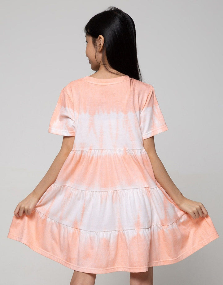 Nevada Short Sleeve Midi Dress Daily Geber 3 Tie Dye Rmdldr01:Coral:9-10:Ombre:Ss Midi Dress