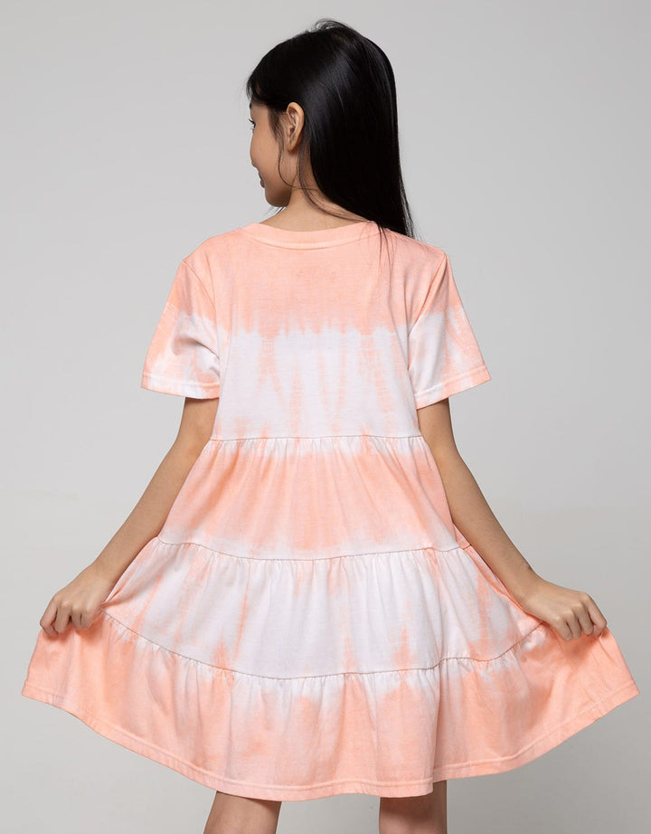 Nevada Short Sleeve Midi Dress Daily Geber 3 Tie Dye Rmdldr01:Coral:9-10:Ombre:Ss Midi Dress