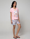 Disney Cute Ariel Short Sleeve Pyjama Shorts Pants