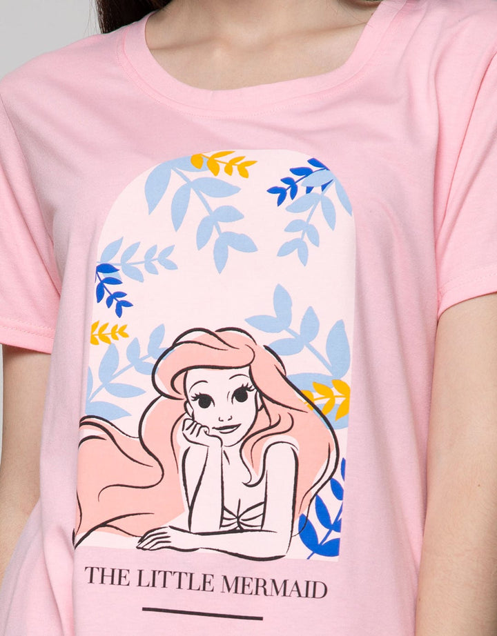 Disney Cute Ariel Short Sleeve Pyjama Shorts Pants