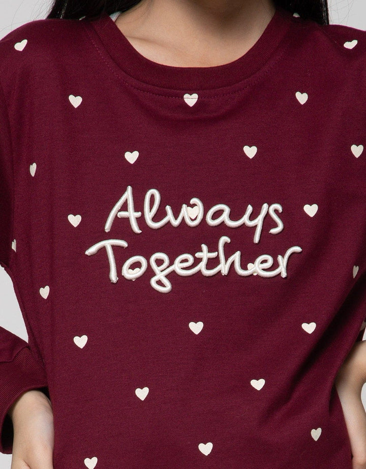 Nevada Sweatshirt Fullprint Love Embroidered Always Together