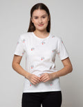 Nevada Short Sleeve T-Shirt Wording Print Random Small Heart