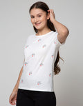 Nevada Short Sleeve T-Shirt Wording Print Random Small Heart