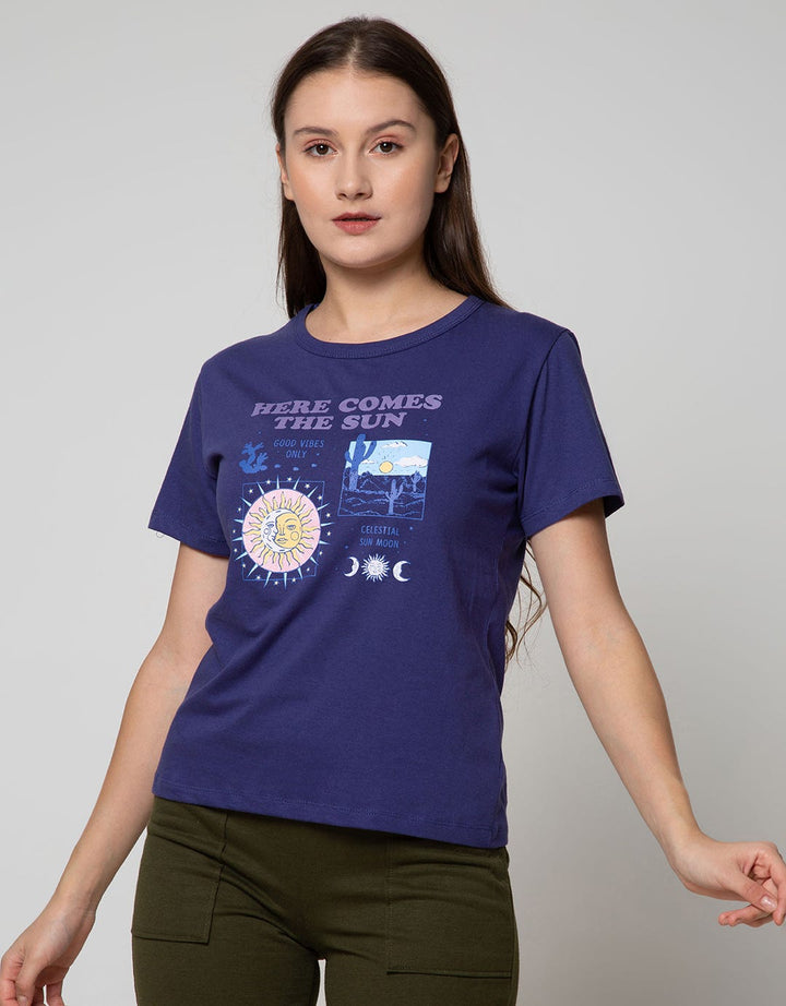 Nevada Short Sleeve T-Shirt Celestial Print Chest Block