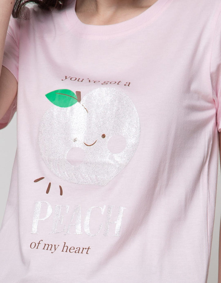 Nevada T-Shirt Tencel Peach Of My Heart