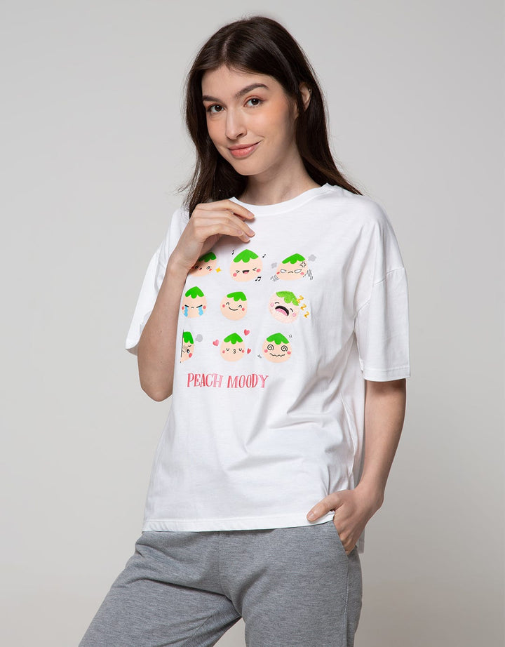 Nevada Oversized Peach Moody T-Shirt