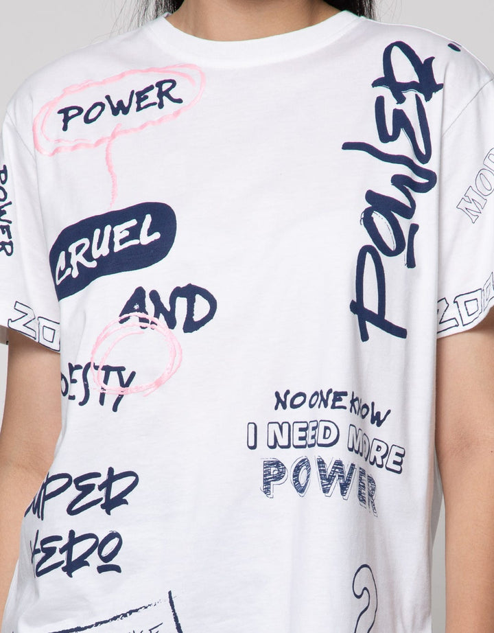Nevada Short Sleeve T-Shirt Tencel Oversized I Need More Power