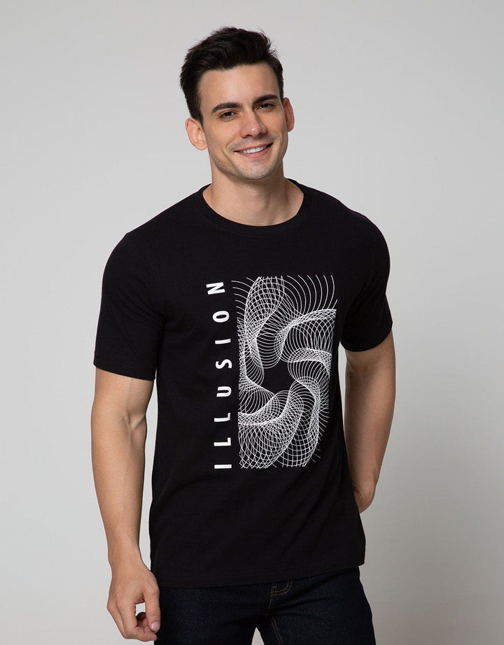 T Zone Short Sleeve T-Shirt Print Theme Digiart 5 - Illusion