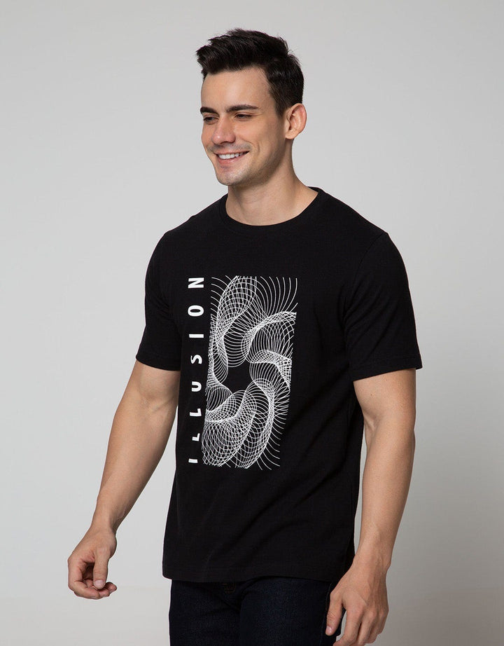 T Zone Short Sleeve T-Shirt Print Theme Digiart 5 - Illusion