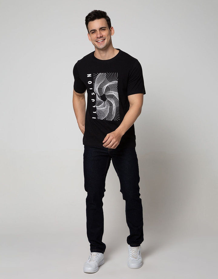 T Zone Short Sleeve T-Shirt Print Theme Digiart 5 - Illusion