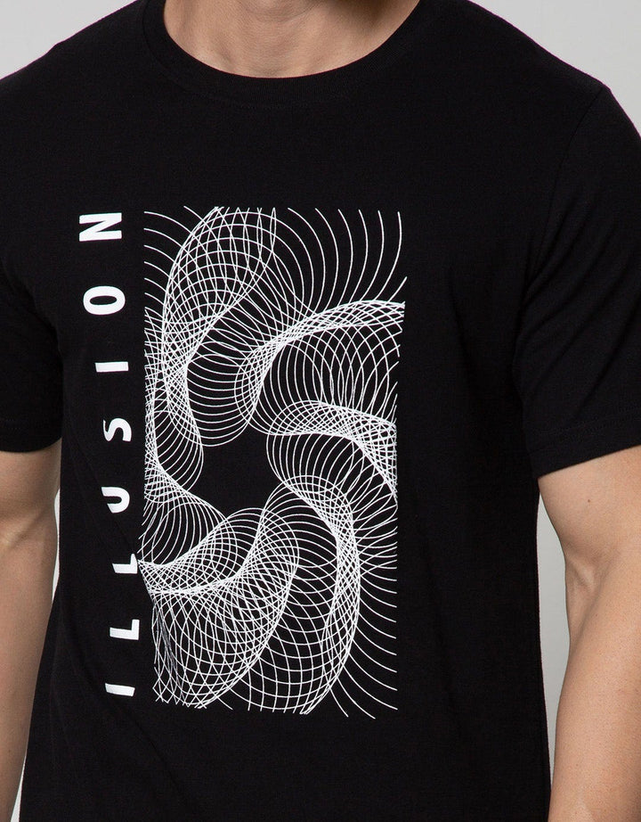 T Zone Short Sleeve T-Shirt Print Theme Digiart 5 - Illusion