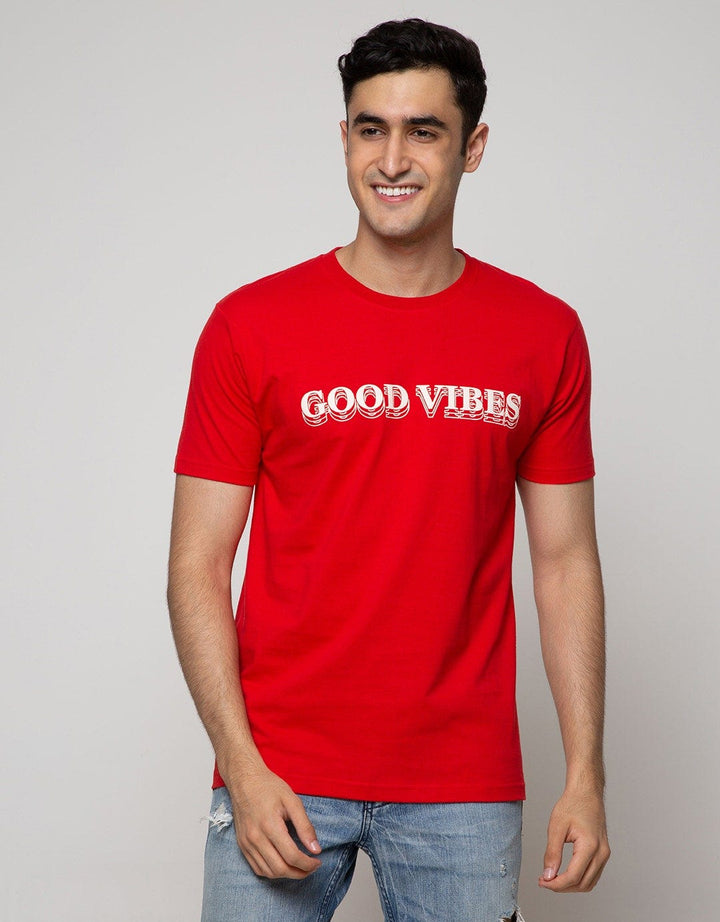 T Zone Short Sleeve T-Shirt Big Size Good Vibes
