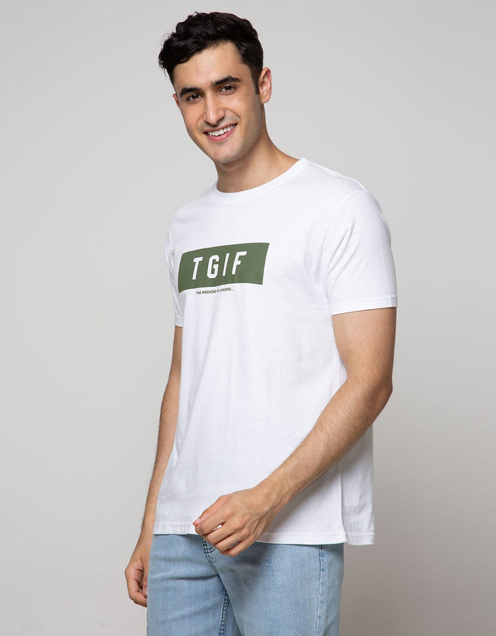 T Zone Short Sleeve T-Shirt Big Size TGIF