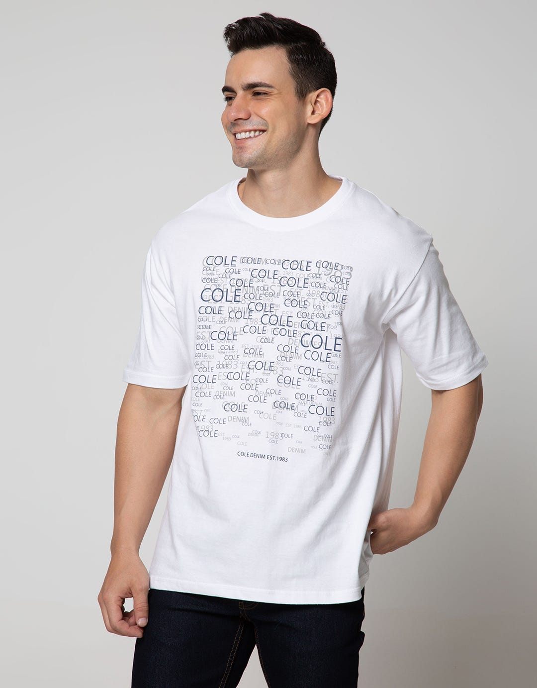Cole Short Sleeve T-Shirt Print Cole Shadow Repeat Full