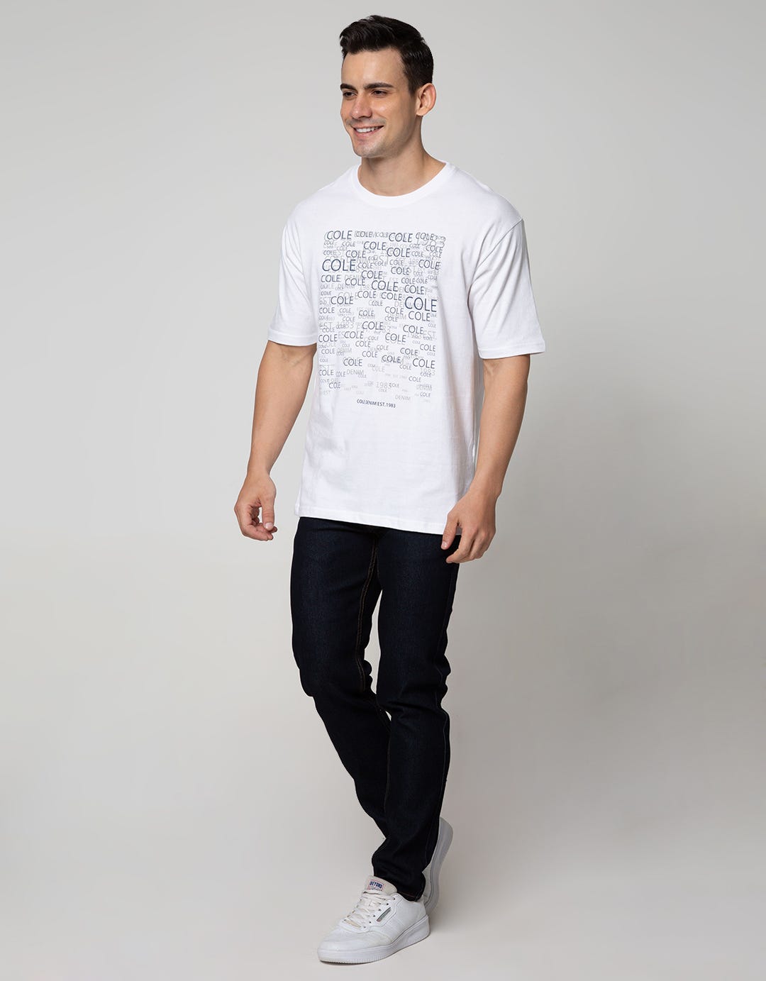 Cole Short Sleeve T-Shirt Print Cole Shadow Repeat Full