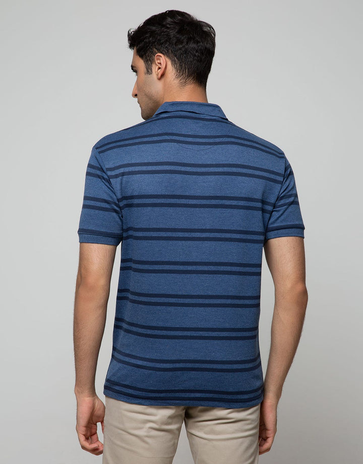 Cole Short Sleeve Polo Shirt Stripe
