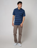 Cole Short Sleeve Polo Shirt Stripe