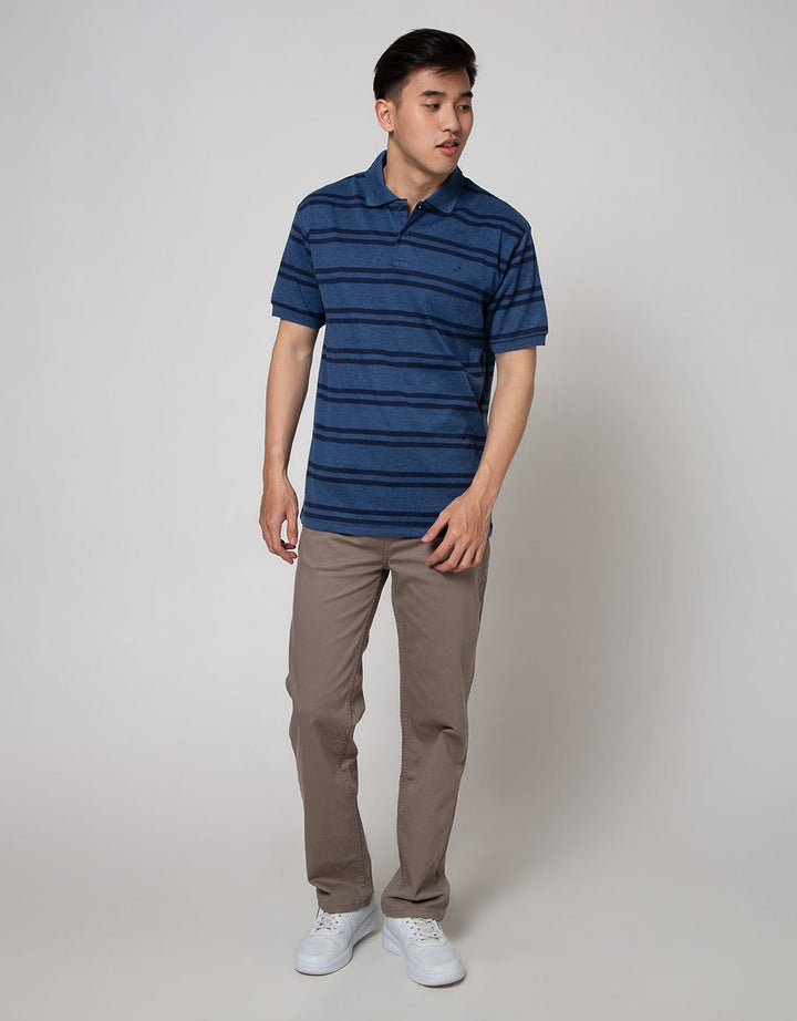 Cole Short Sleeve Polo Shirt Stripe
