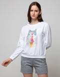 Nevada Sweatshirt Sequin Cat And Ice Cream