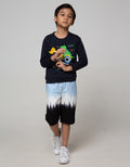 Little M Sweater Dino Excavator Bordir