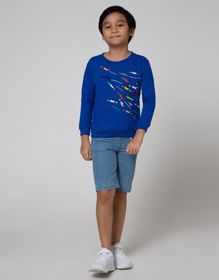 Little M Sweater Sweater Car Laken Bordir