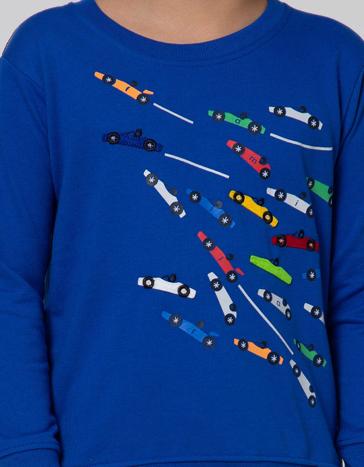 Little M Sweater Sweater Car Laken Bordir
