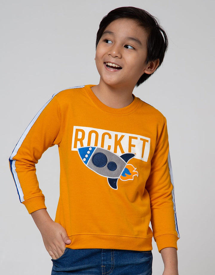 Little M Sweater Roket Twilltape Laken Bordir