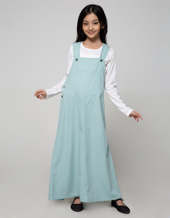 Nevada Overall Maxi Skirt Twill With Inner Print Love