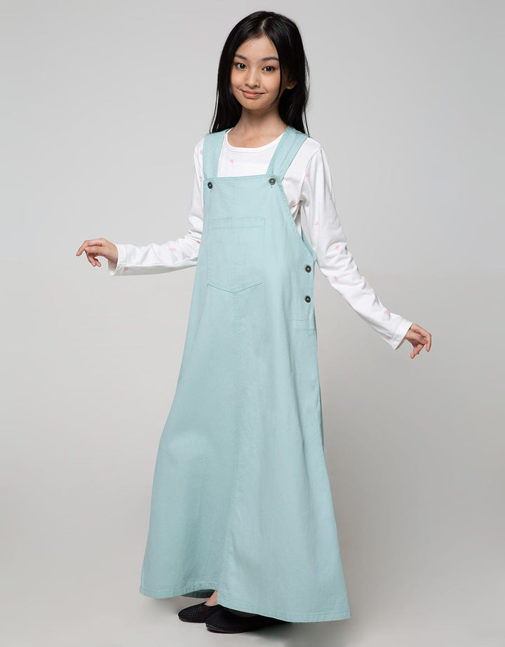 Nevada Overall Maxi Skirt Twill With Inner Print Love