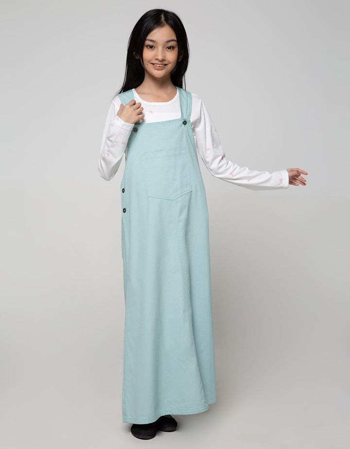 Nevada Overall Maxi Skirt Twill With Inner Print Love