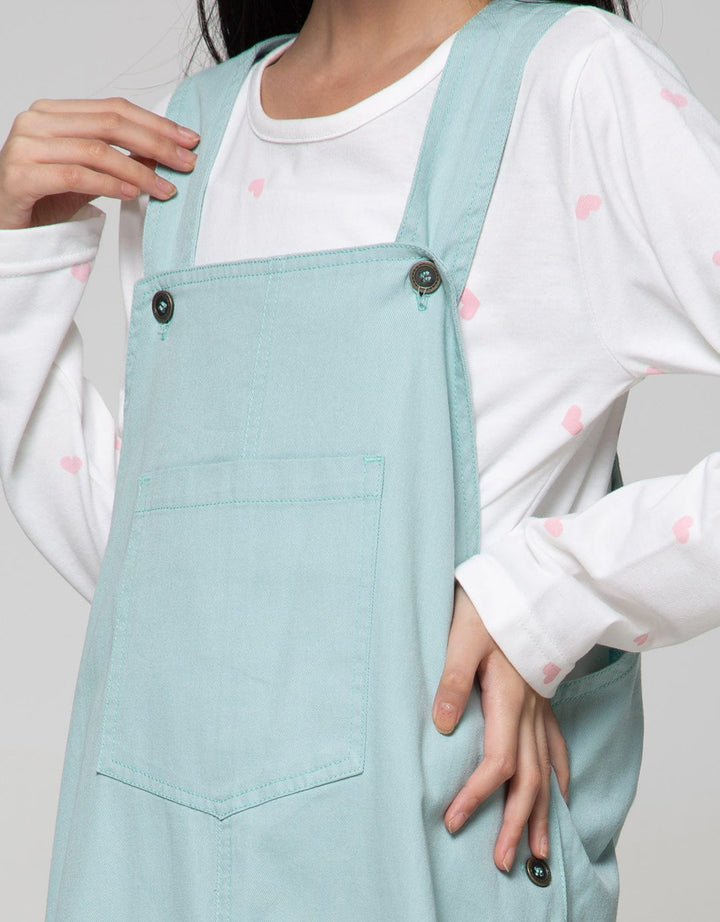 Nevada Overall Maxi Skirt Twill With Inner Print Love