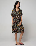 St. Yves Short Sleeve Midi Dress Bright Eichium