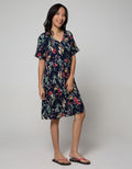 St. Yves Short Sleeve Midi Dress Bright Eichium