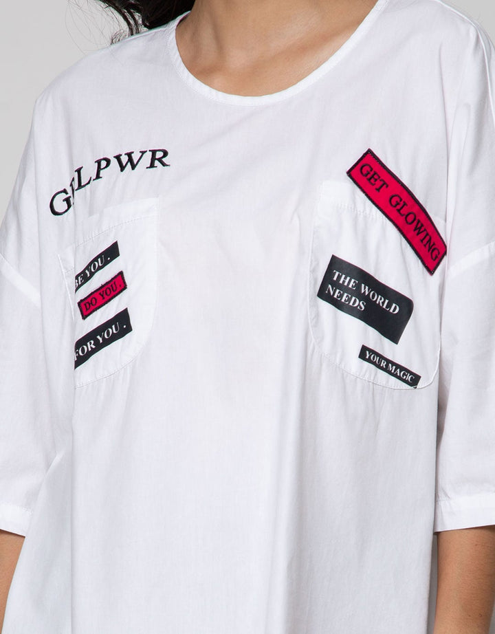 Nevada Short Sleeve Shirt Woven Cotton Embro