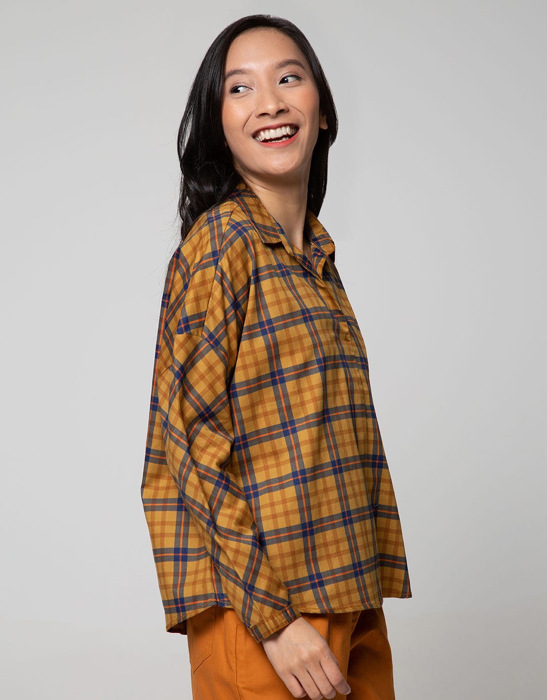 Nevada Long Sleeve Shirt Woven Cotton Print Check