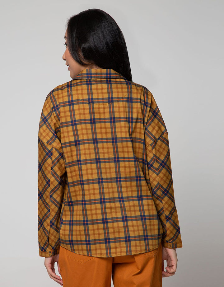 Nevada Long Sleeve Shirt Woven Cotton Print Check
