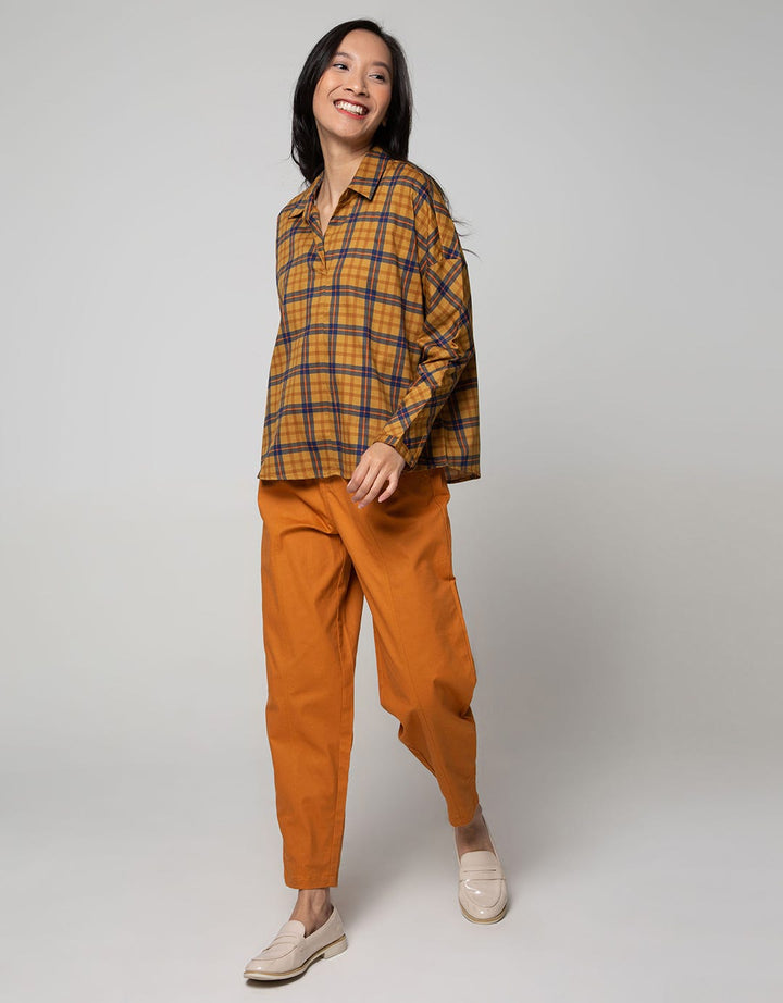 Nevada Long Sleeve Shirt Woven Cotton Print Check