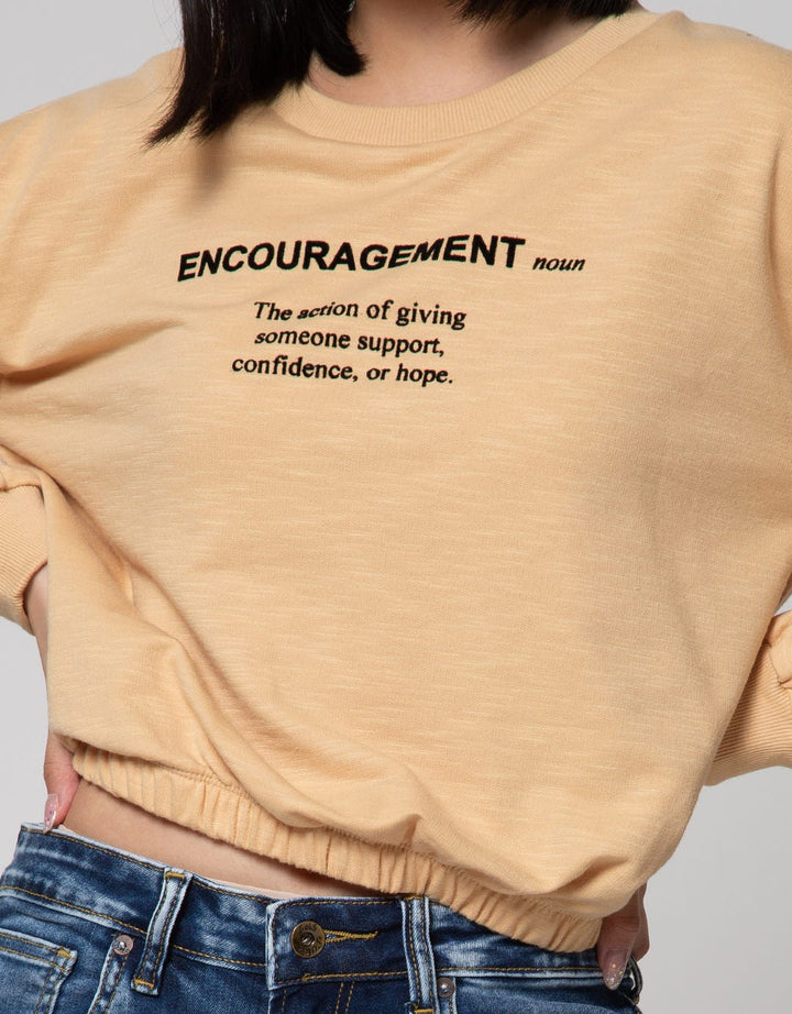 Nevada Sweatshirt Solid Encouragement Noun